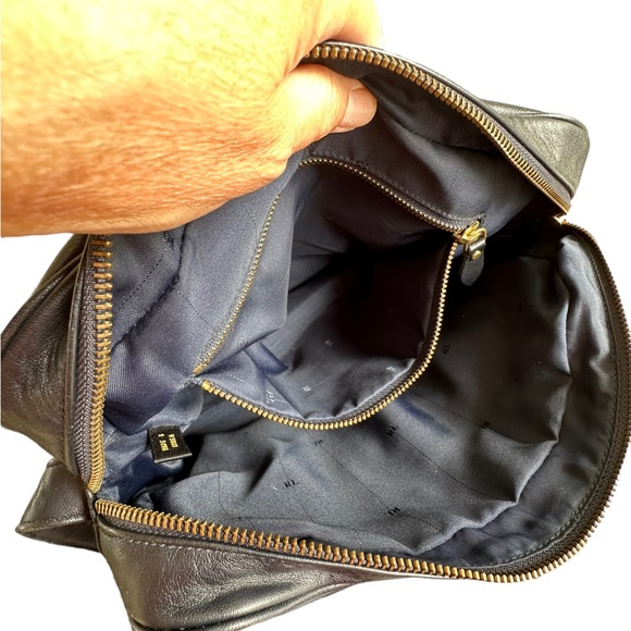 Ralph Lauren Navy Blue Leather Shoulder/Crossbody Purse - Picture 5 of 14